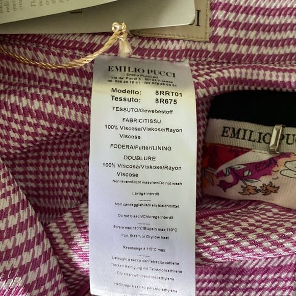 Emilio Pucci Prince Of Wales Checked Satin-Twill Straight-Leg Pants - Picture 7 of 7